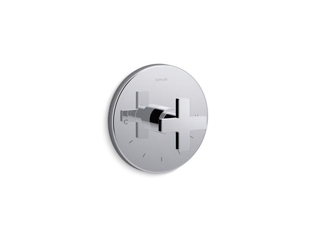Composed® MasterShower® temperature control valve trim with cross handle