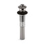 Bathroom sink drain with non-removable metal stopper and without overflow