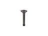 6" ceiling-mount single-function rainhead arm and flange