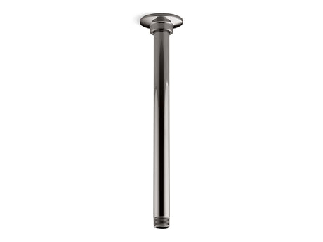 12" ceiling-mount single-function rainhead arm and flange
