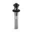 Bathroom sink drain with overflow and non-removable metal stopper