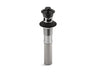Bathroom sink drain with overflow and non-removable metal stopper