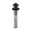Bathroom sink drain with non-removable metal stopper and without overflow