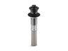 Bathroom sink drain with non-removable metal stopper and without overflow