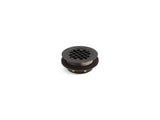 Round shower drain for use with plastic pipe, gasket included