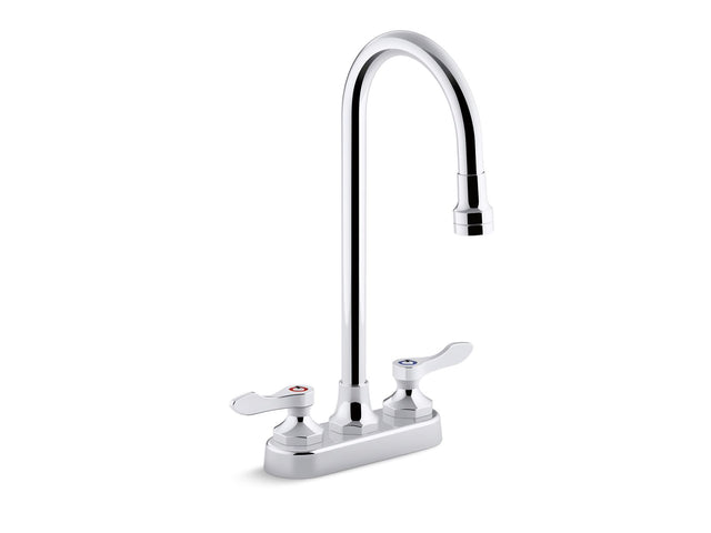 Triton® Bowe® 0.5 gpm centerset bathroom sink faucet with aerated flow, gooseneck spout and lever handles, drain not included