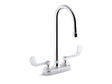 Triton® Bowe® 0.5 gpm centerset bathroom sink faucet with aerated flow, gooseneck spout and wristblade handles, drain not included