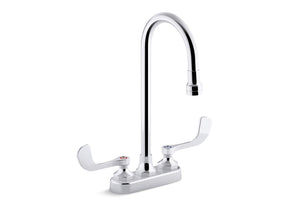 Triton® Bowe® 0.5 gpm centerset bathroom sink faucet with aerated flow, gooseneck spout and wristblade handles, drain not included