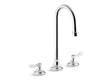 Triton® Bowe® 1.0 gpm widespread bathroom sink faucet with aerated flow, gooseneck spout and lever handles, drain not included