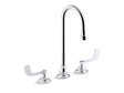 Triton® Bowe® 0.5 gpm widespread bathroom sink faucet with laminar flow, gooseneck spout and wristblade handles, drain not included