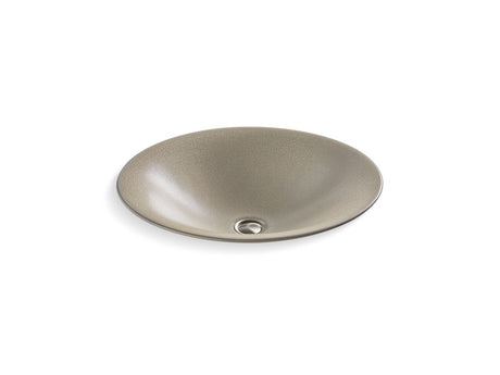 Shagreen Carillon® 17-1/2" round drop-in bathroom sink, no overflow
