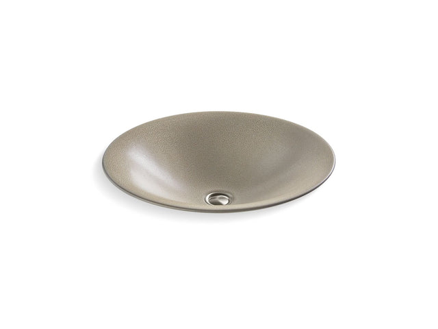 Shagreen Carillon® 17-1/2" round drop-in bathroom sink, no overflow