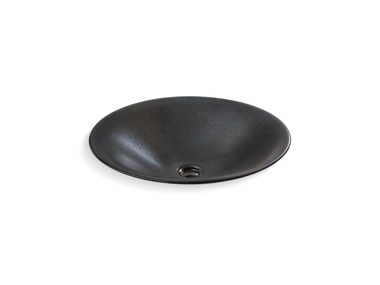 Shagreen Carillon® 17-1/2" round drop-in bathroom sink, no overflow