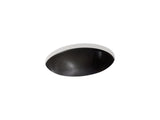 Shagreen Caxton® 19-1/4" oval undermount bathroom sink, no overflow