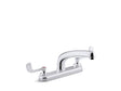 Triton® Bowe® 1.8 gpm kitchen sink faucet with 8-3/16" swing spout, aerated flow and wristblade handles