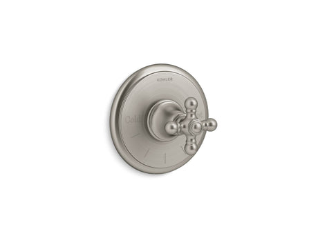 Artifacts® MasterShower® temperature control valve trim with cross handle