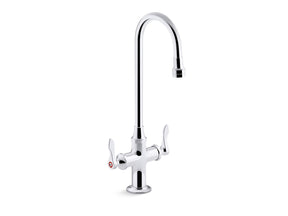 Triton® Bowe® 1.0 gpm monoblock gooseneck bathroom sink faucet with aerated flow and lever handles, drain not included