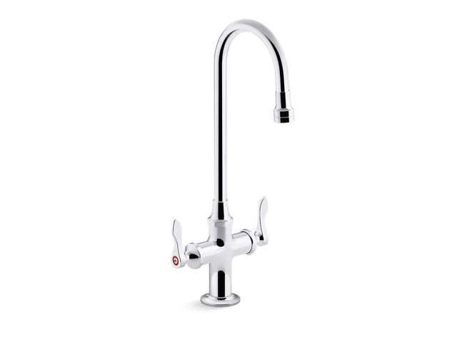 Triton® Bowe® 1.0 gpm monoblock gooseneck bathroom sink faucet with aerated flow and lever handles, drain not included