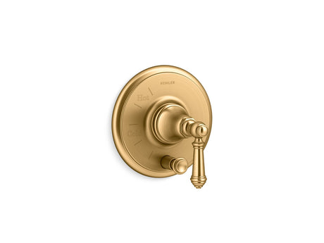 Artifacts® Rite-Temp® valve trim with push-button diverter and lever handle