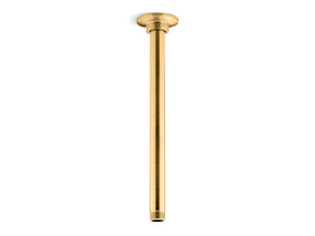 12" ceiling-mount single-function rainhead arm and flange