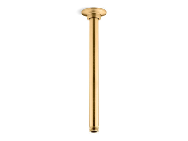 12" ceiling-mount single-function rainhead arm and flange