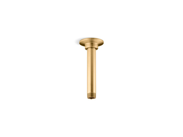 6" ceiling-mount single-function rainhead arm and flange