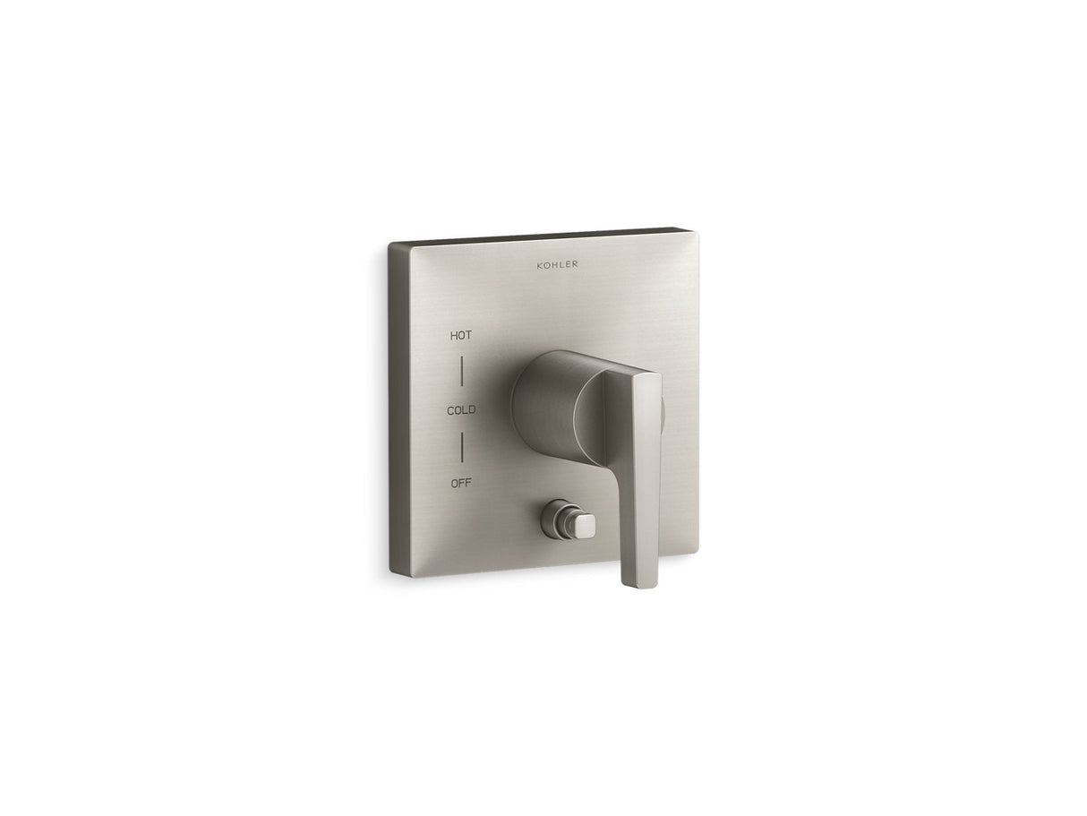 Honesty® Rite-Temp® valve trim with push-button diverter