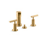 Purist® Vertical spray bidet faucet with lever handles