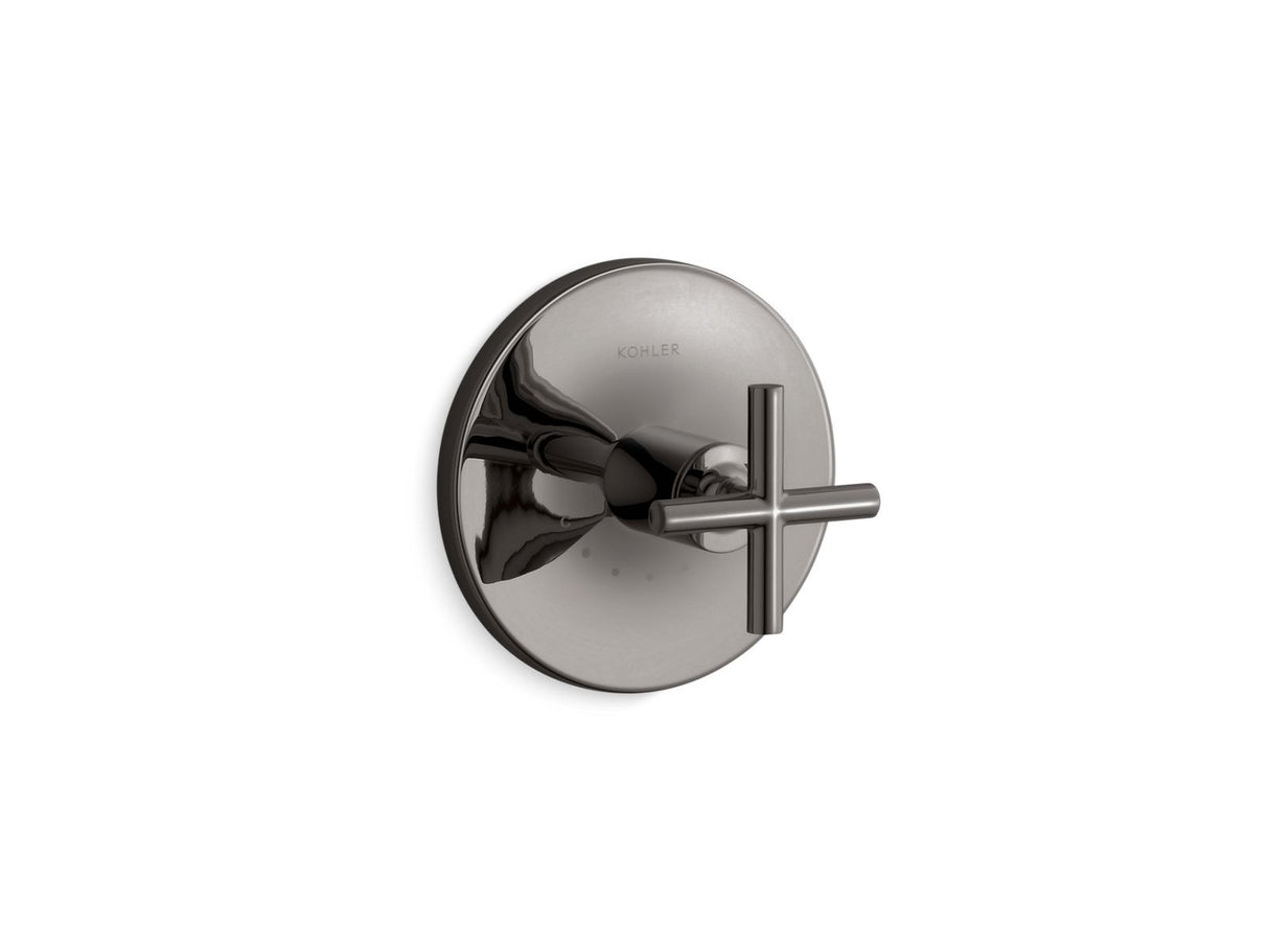 Purist® MasterShower® temperature control valve trim with cross handle