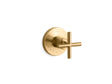 Purist® MasterShower® volume control valve trim with cross handle