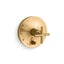 Purist® Rite-Temp® valve trim with push-button diverter and cross handle