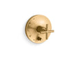 Purist® Rite-Temp® valve trim with push-button diverter and cross handle
