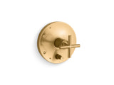 Purist® Rite-Temp® valve trim with push-button diverter and cross handle