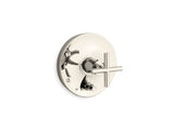 Purist® Rite-Temp® valve trim with push-button diverter and cross handle
