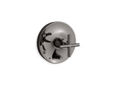 Purist® Rite-Temp® valve trim with push-button diverter and cross handle
