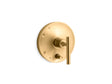 Purist® Rite-Temp® valve trim with push-button diverter and lever handle