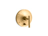 Purist® Rite-Temp® valve trim with push-button diverter and lever handle