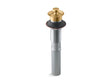 Bathroom sink drain with non-removable metal stopper and without overflow