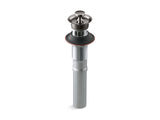 Bathroom sink drain with overflow and non-removable metal stopper