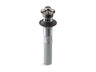 Bathroom sink drain with overflow and non-removable metal stopper