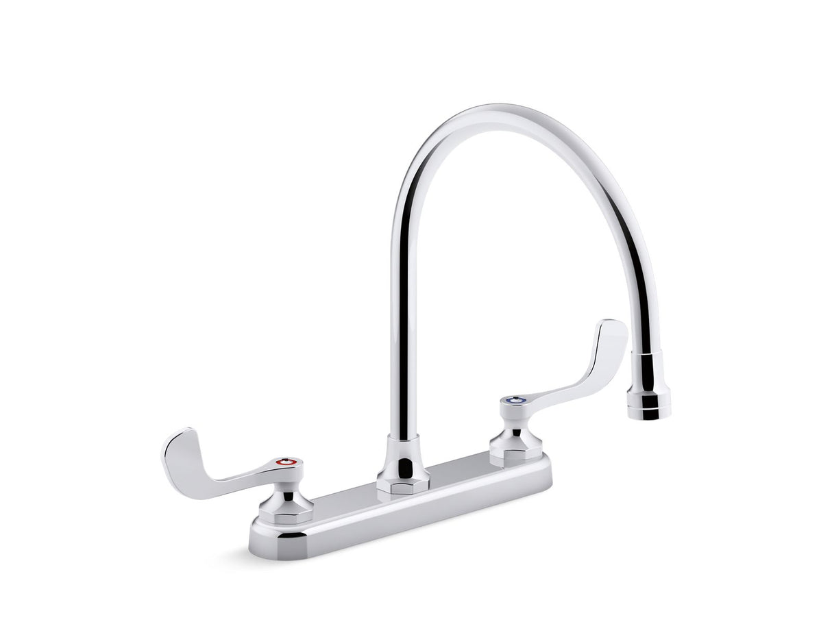Triton® Bowe® 1.8 gpm kitchen sink faucet with 9-5/16" gooseneck spout, aerated flow and wristblade handles
