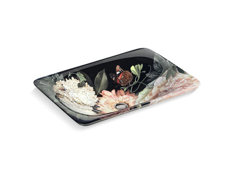 Dutchmaster Blush Floral™ Carillon® 21-1/4" rectangular drop-in bathroom sink, no overflow