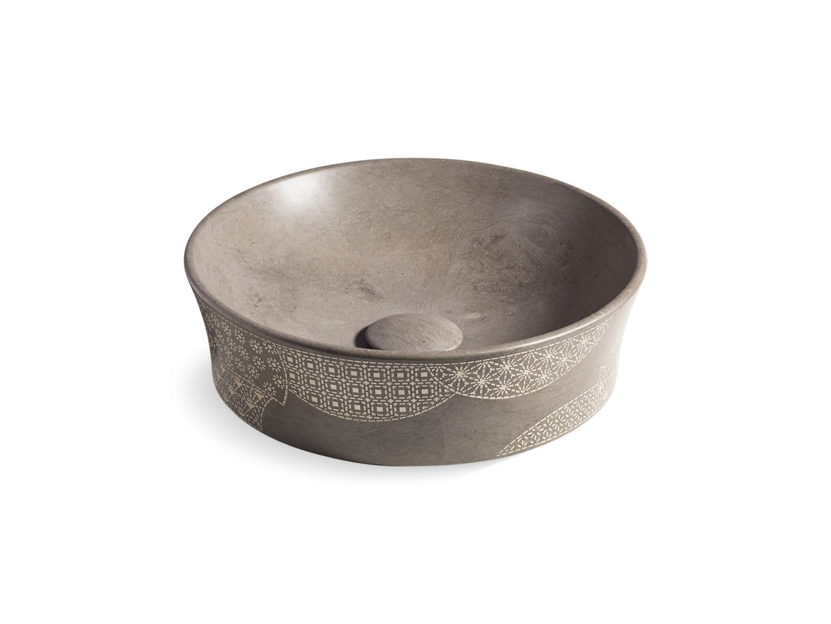 Kensho® 16" round vessel bathroom sink, no overflow