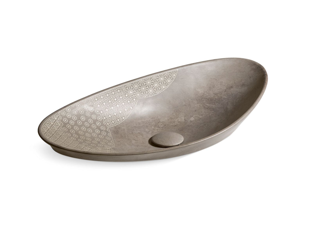 Kensho® 28" oval vessel bathroom sink, no overflow