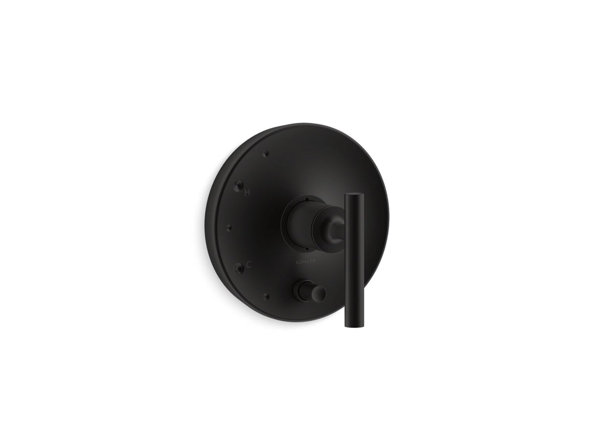 Purist® Rite-Temp® valve trim with push-button diverter and lever handle