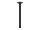 12" ceiling-mount single-function rainhead arm and flange
