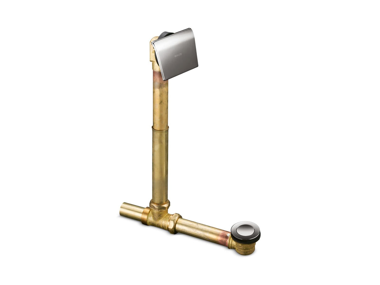 Tea-for-Two® 1-1/2" contoured pop-up drain and overflow for above- or through-the-floor installation
