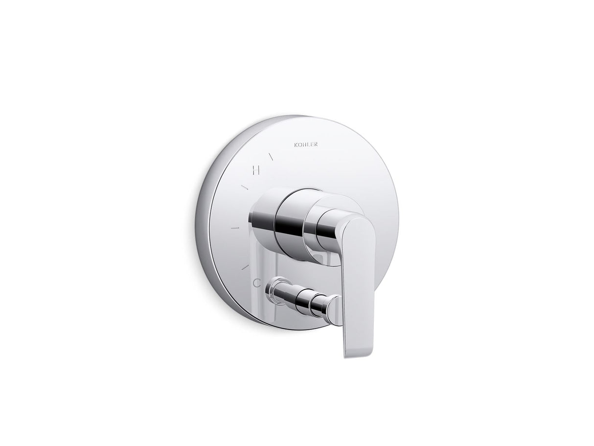 Avid® Rite-Temp® valve trim with push-button diverter