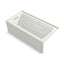 Archer® 66" x 32" alcove Heated BubbleMassage™ air bath and whirlpool, left drain