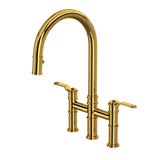 Armstrong Pull-Down Bridge Kitchen Faucet With C-Spout